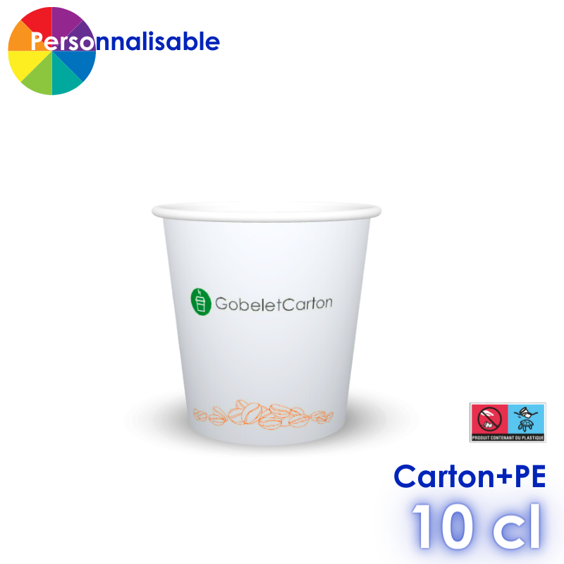 Gobelets personnalisés en carton, gobelets jetables