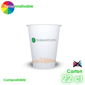 Gobelet personnalisable compostable 22cl